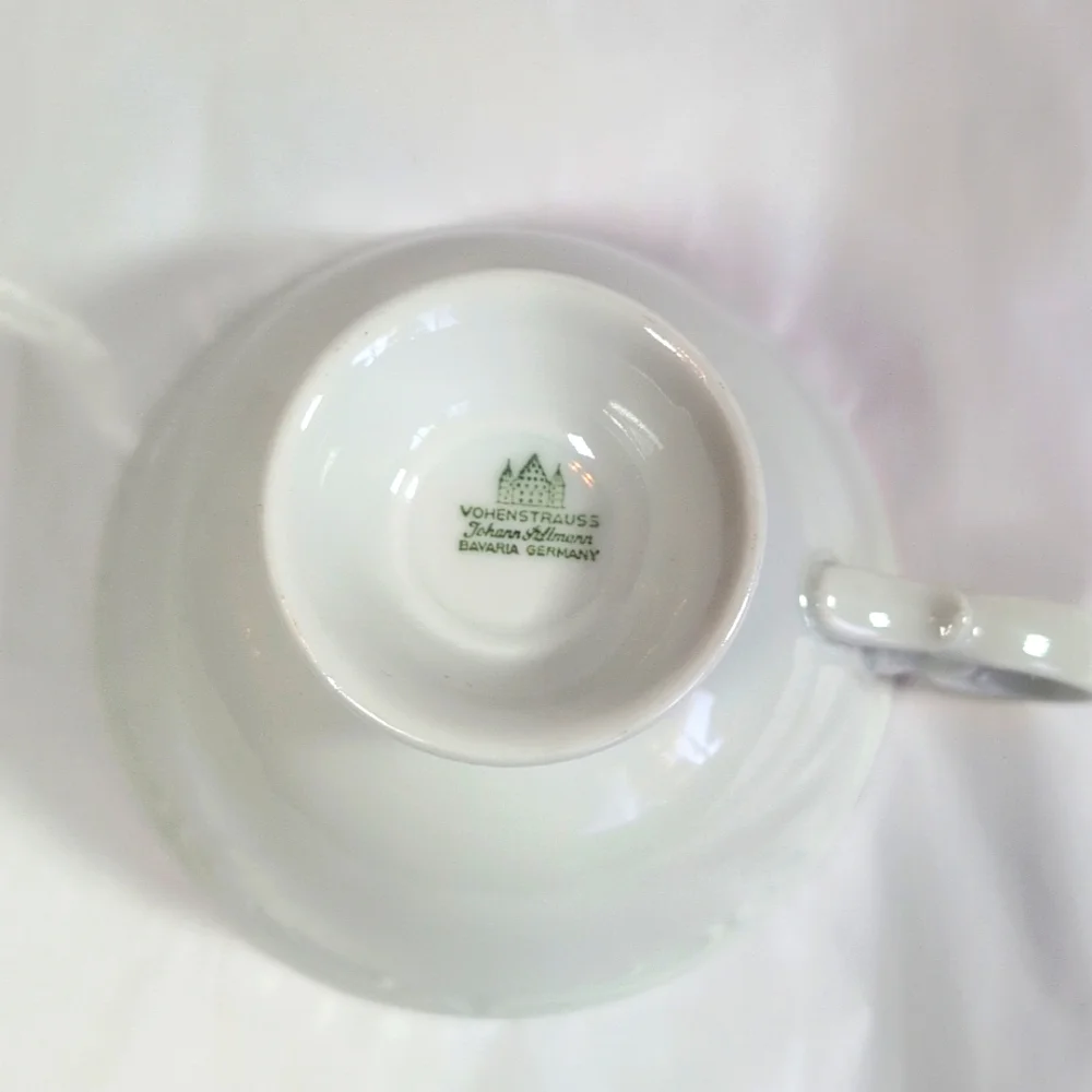 Johann Seltmann Vohenstrauss Bavarian 3 PC Tea Cup & Saucer Set